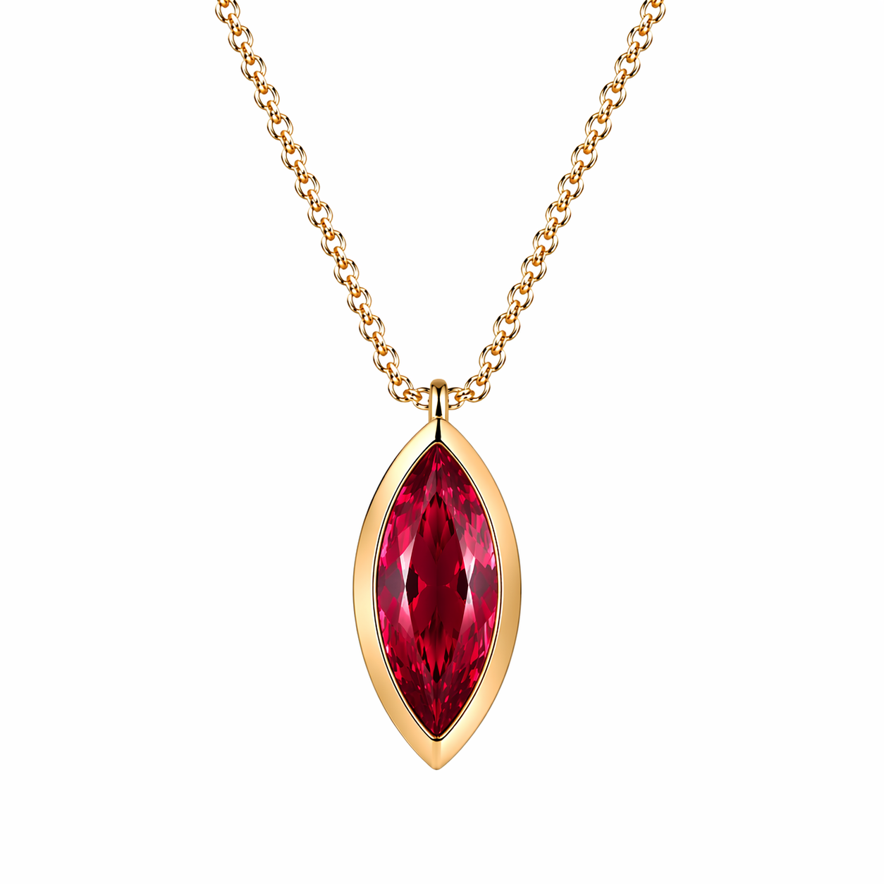 Temmuz Ruby Birthstone Kolye