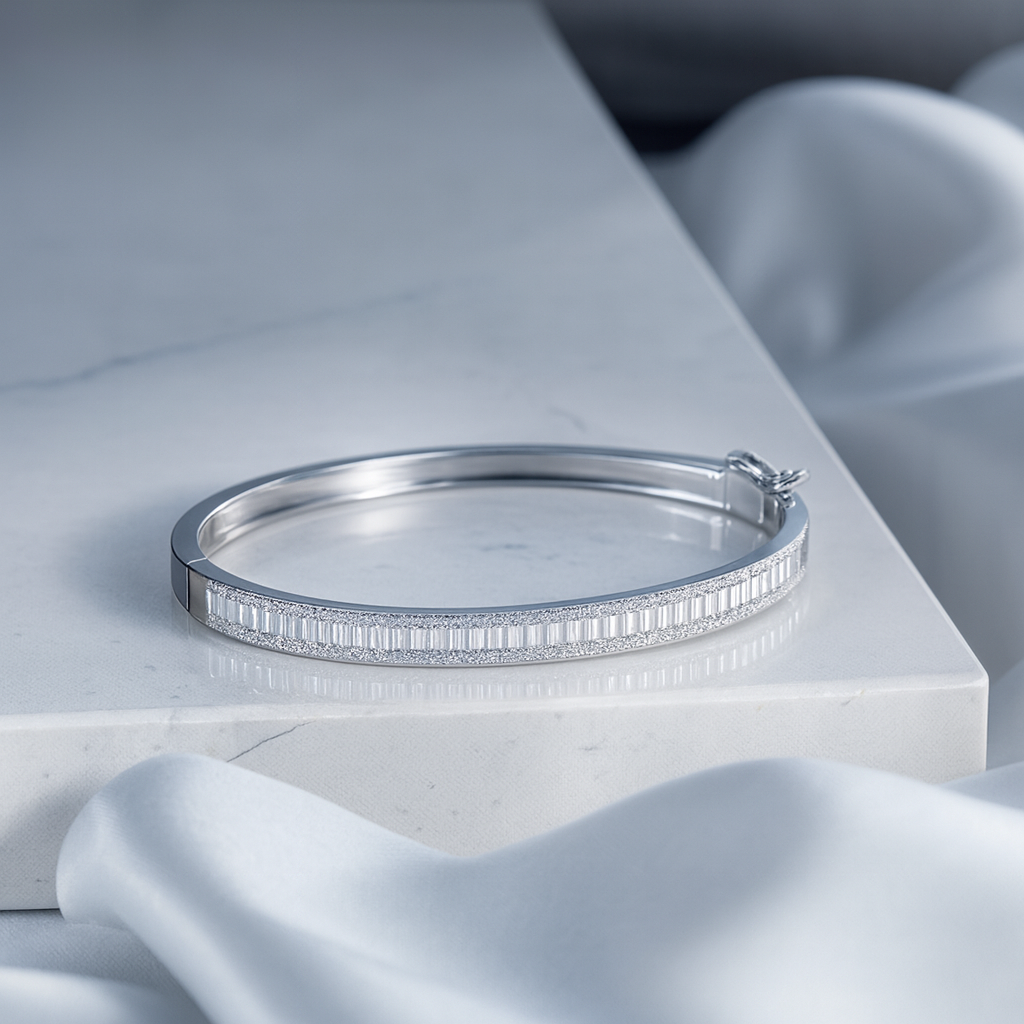 Baget Taşlı Kelepçe Bileklik