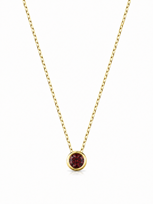 Ocak Red Garnet Birthstone Kolye