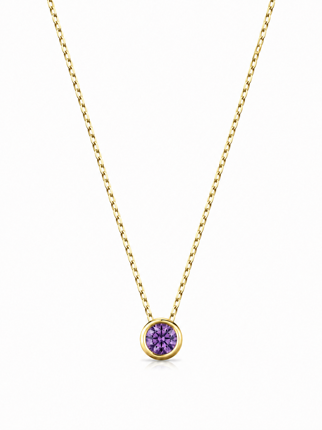 Şubat Amethyst Birthstone Kolye