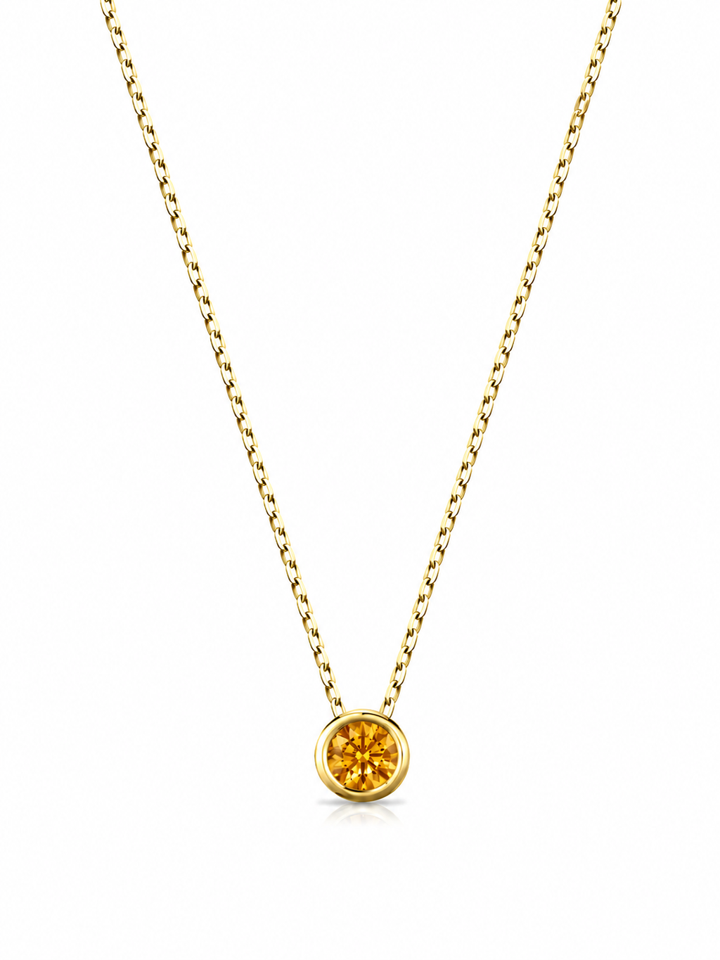 Kasım Citrine Birthstone Kolye