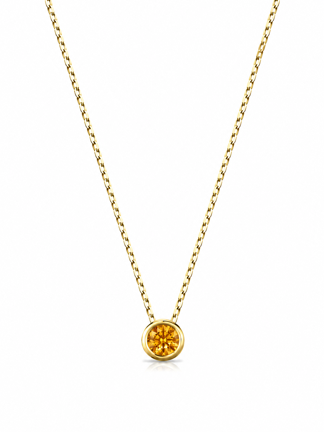 Kasım Citrine Birthstone Kolye