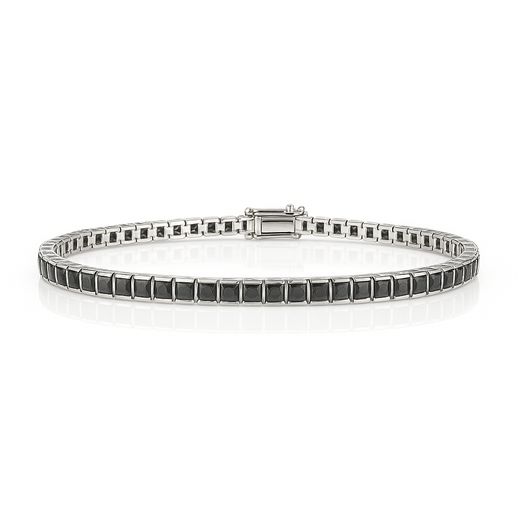 Cusshion Siyah Taşlı Su Yolu Bileklik