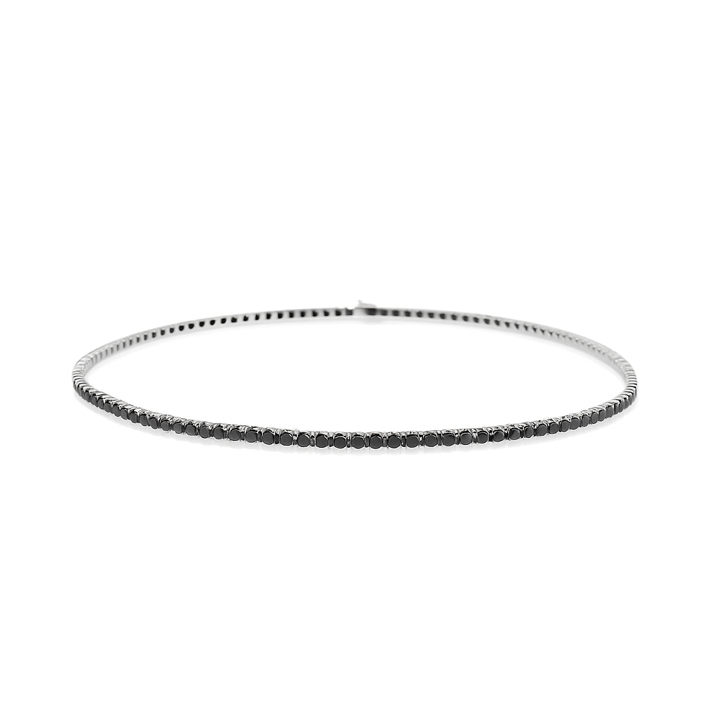 Siyah Taşlı Su Yolu Kolye