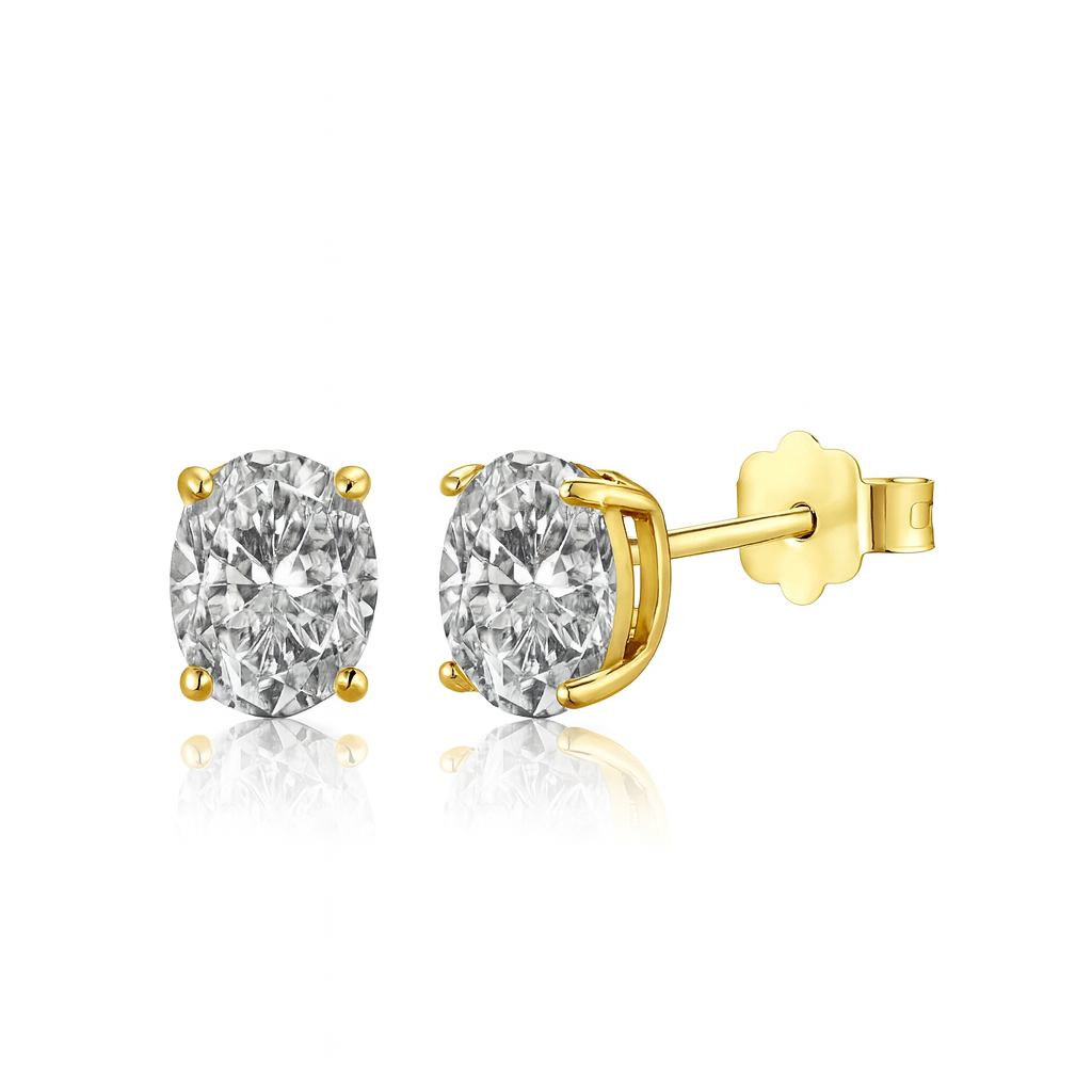 Moissanite Solitaire Earrings