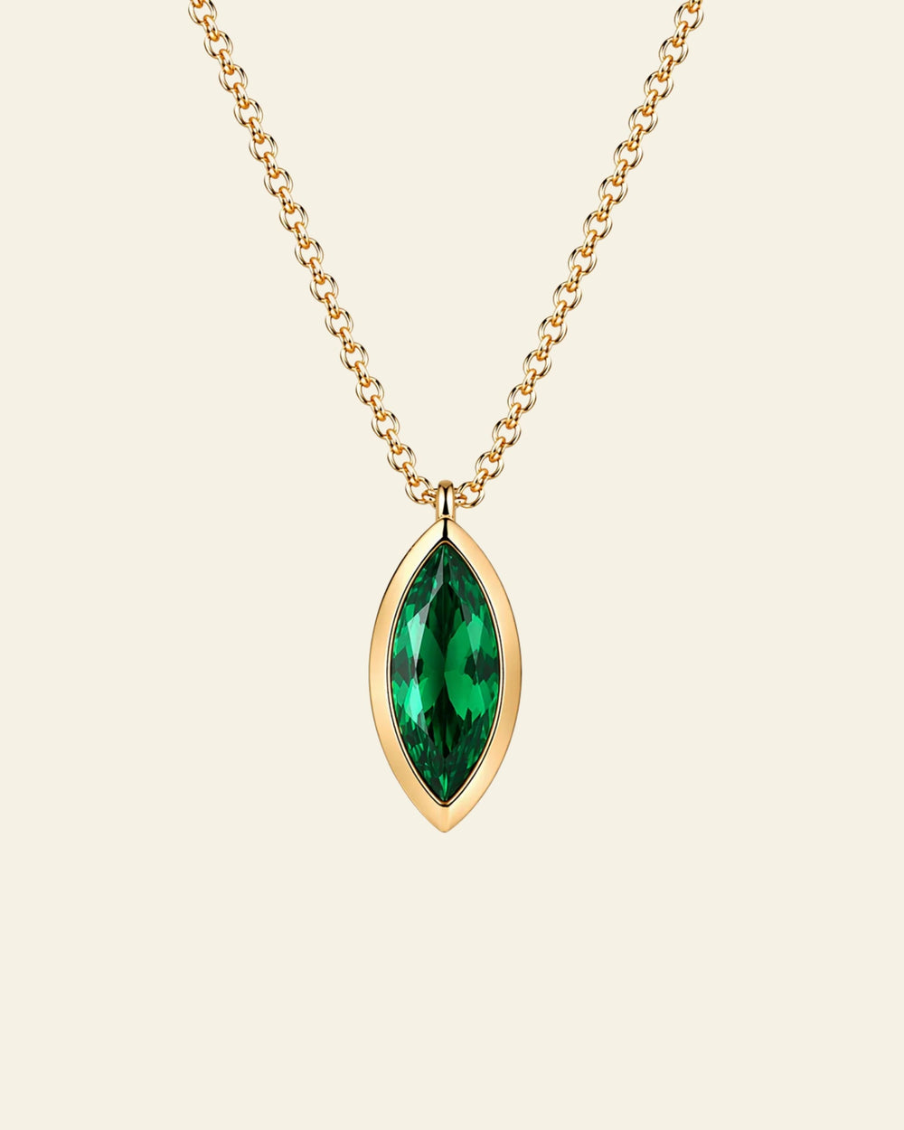 Mayıs Emerald Birthstone Kolye