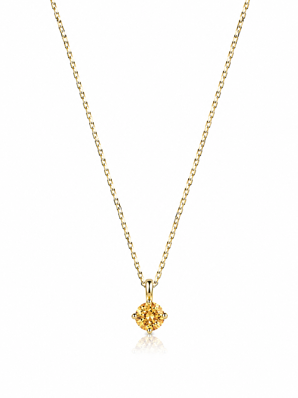 Kasım Citrine Birthstone Kolye