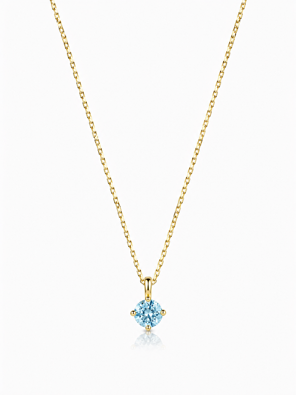 Mart Aquamarine Birthstone Kolye