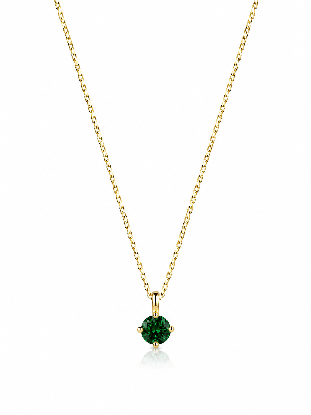 Mayıs Emerald Birthstone Kolye