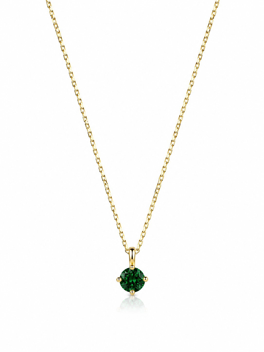 Mayıs Emerald Birthstone Kolye