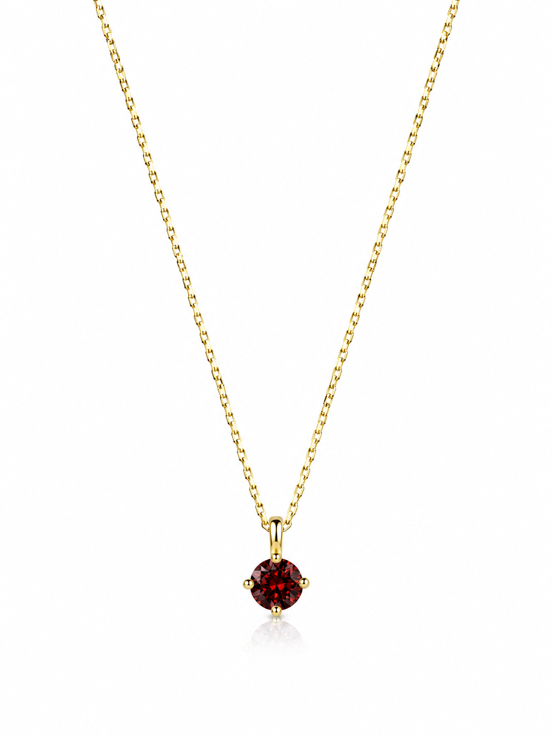 Ocak Red Garnet Birthstone Kolye
