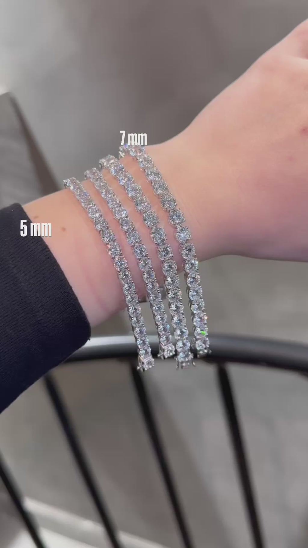 7 Mm Suyolu  Mozanit Bileklik