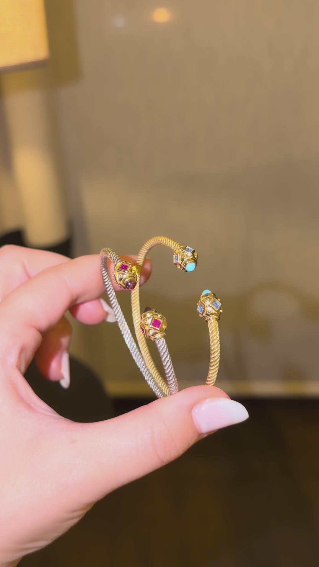 Ruby Double Cuff Bracelet