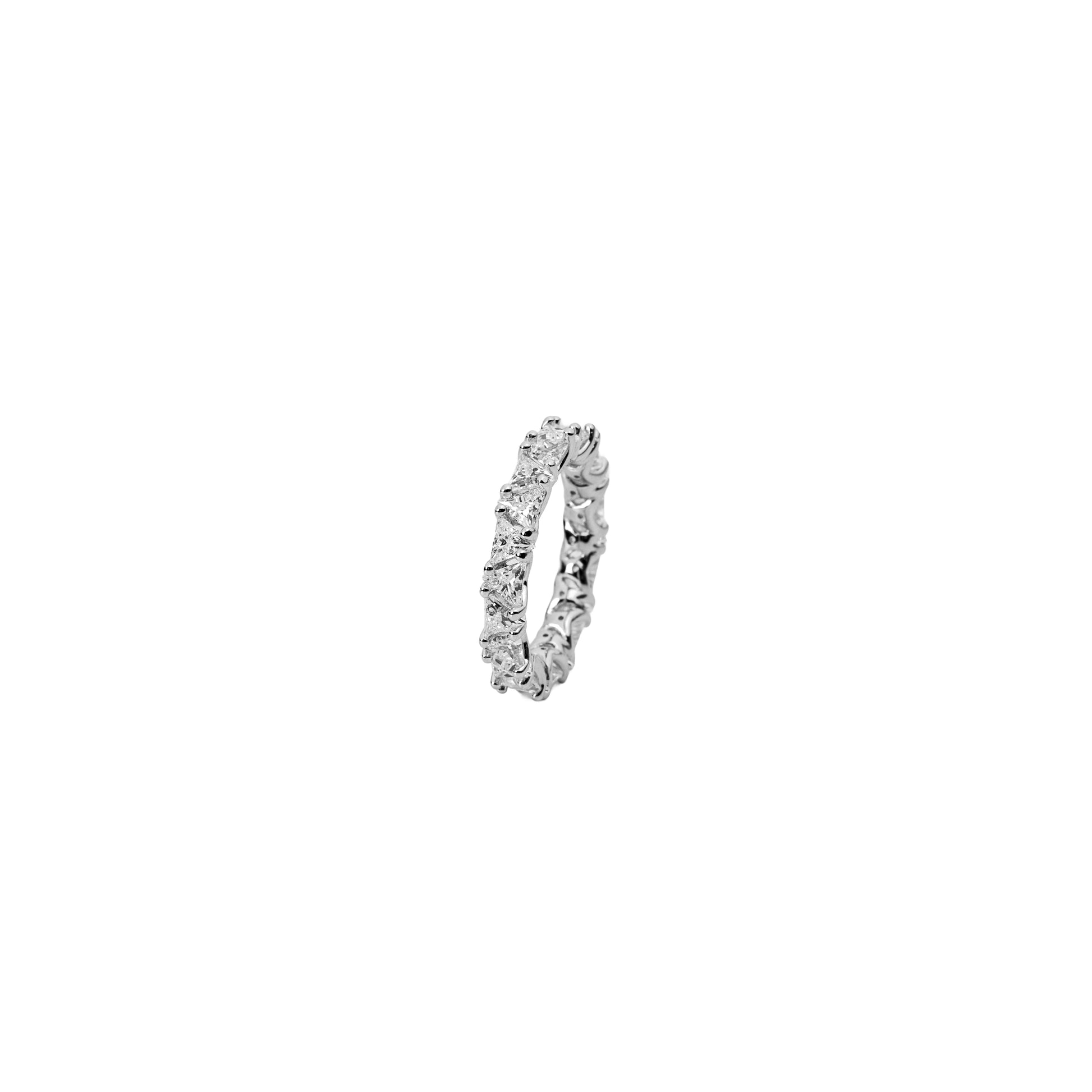 Moissanite Trapezoid Stone Full Eternity Ring