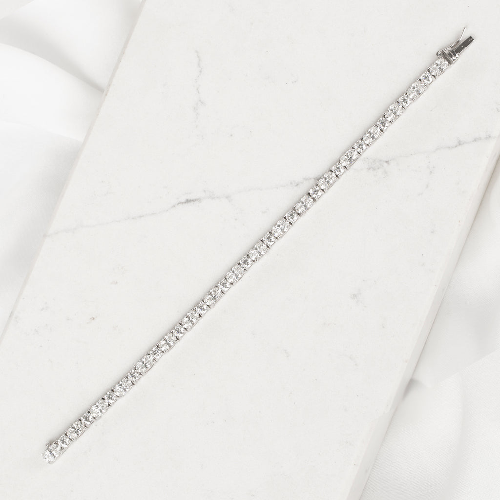 Oval Taşlı Su Yolu Bileklik