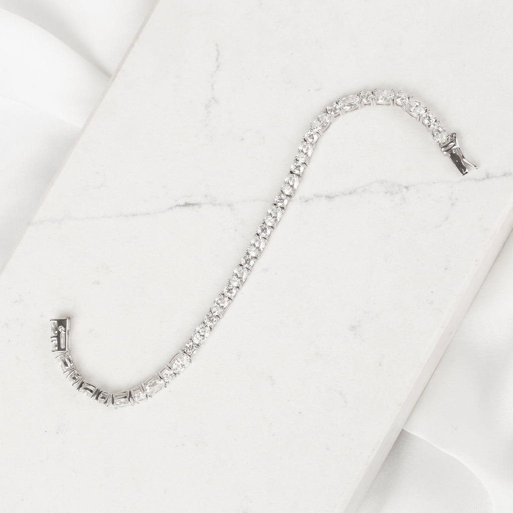 Oval Taşlı Su Yolu Bileklik