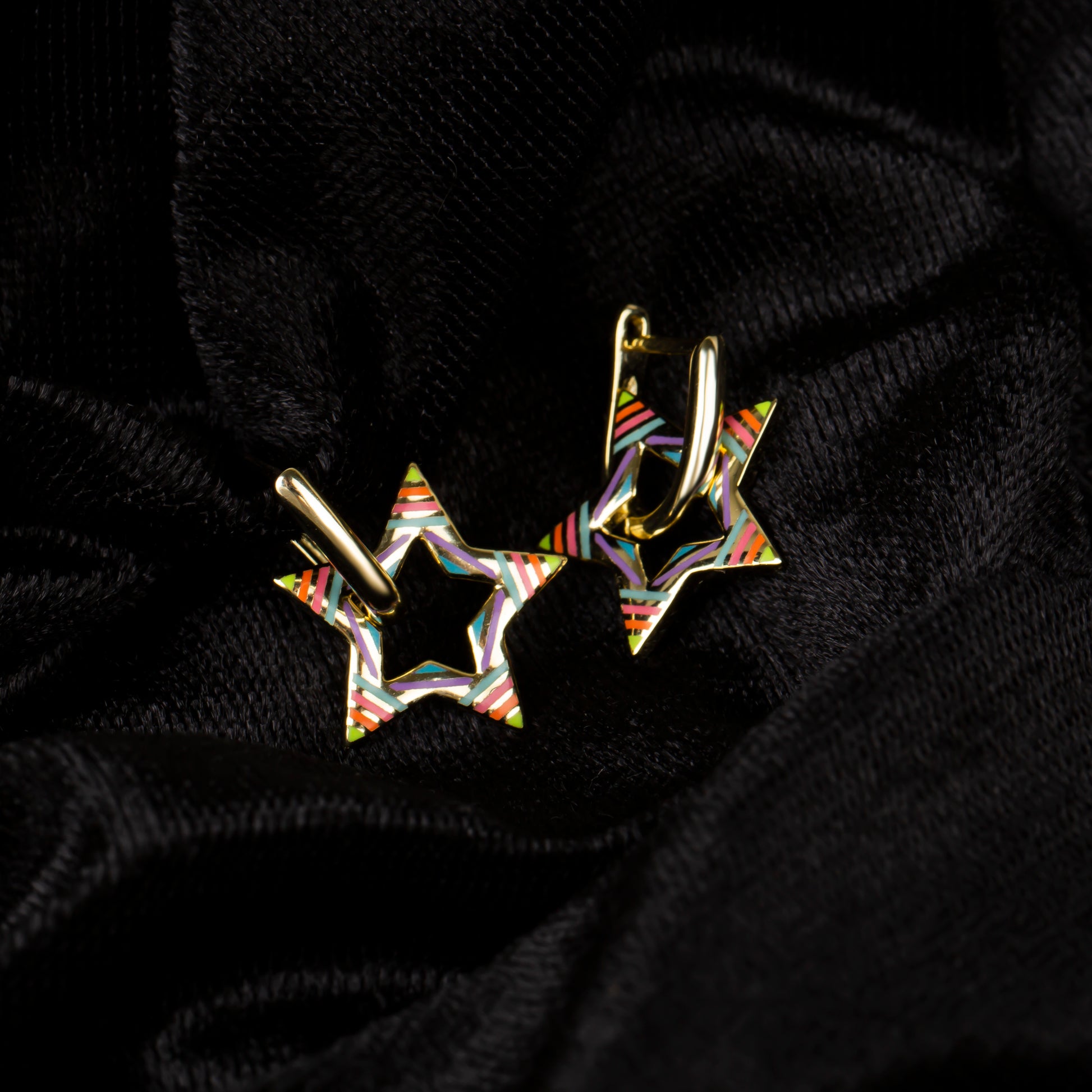 Renkli Yıldız Küpe