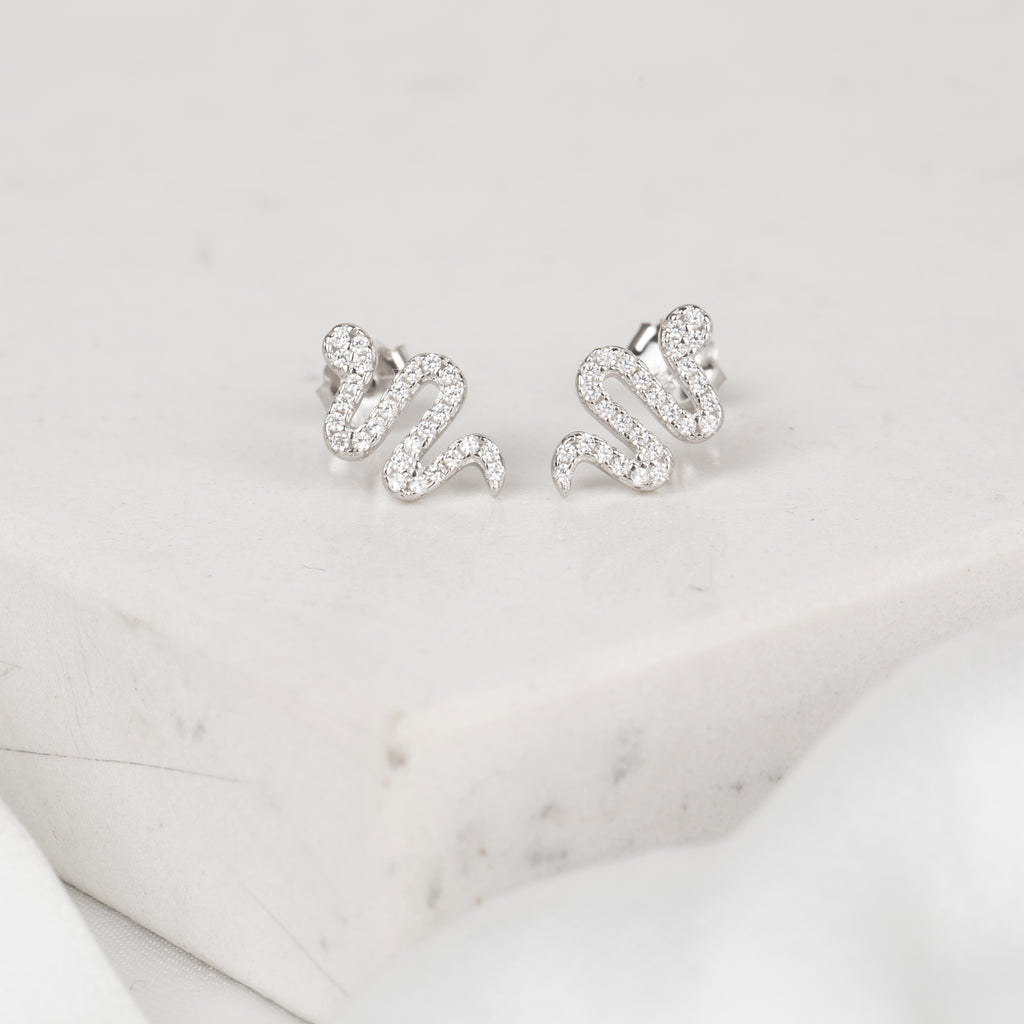 Taşlı Yılan Küpe