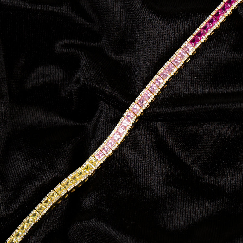 Renkli Baget Taşlı Suyolu Kolye