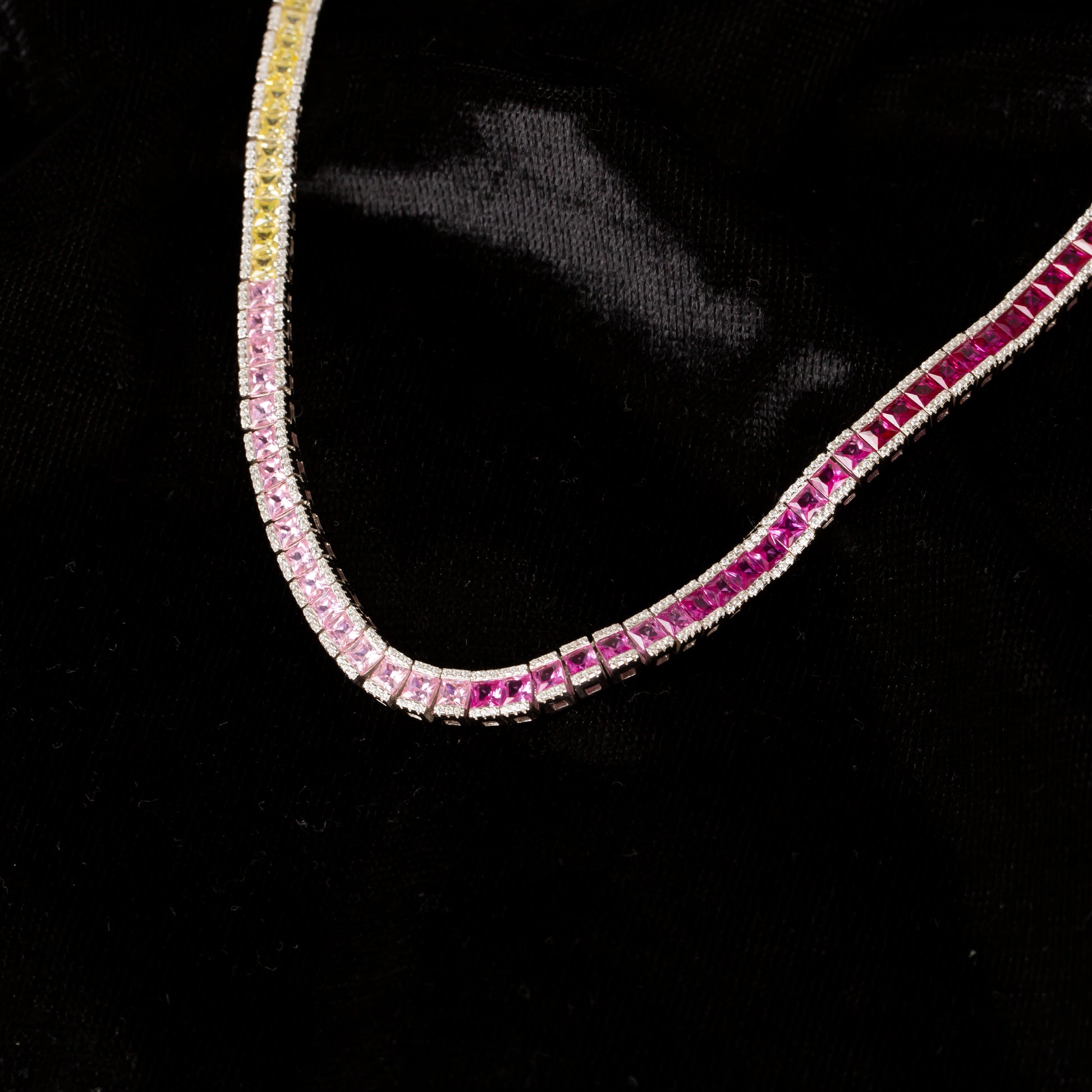 Renkli Baget Taşlı Suyolu Kolye