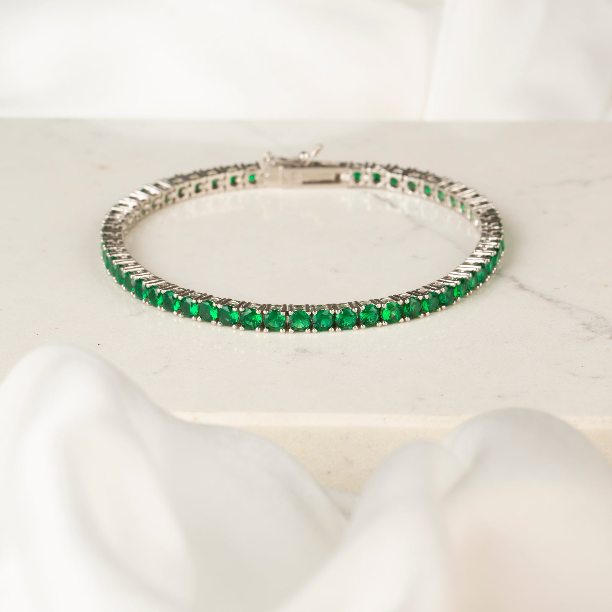 Yeşil Taşlı Su Yolu Bileklik