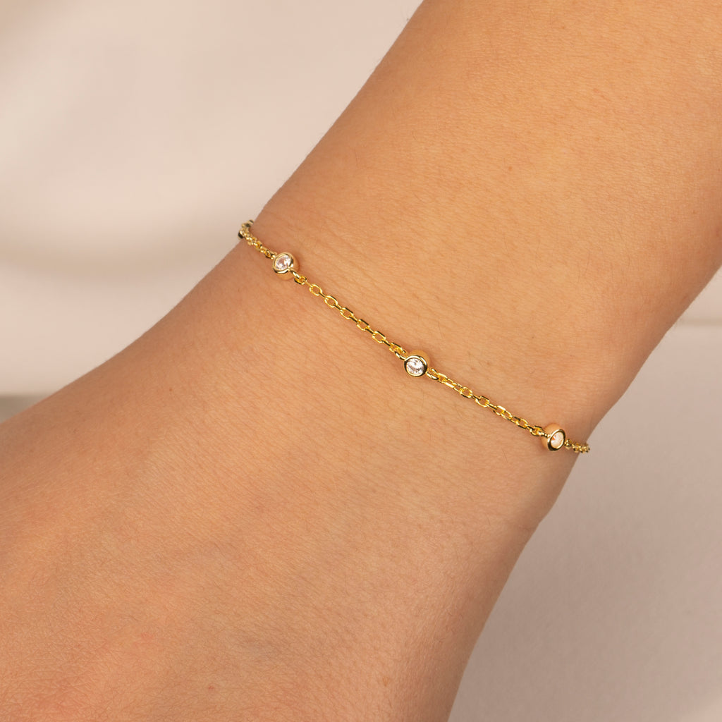 Minimal Taşlı Bileklik