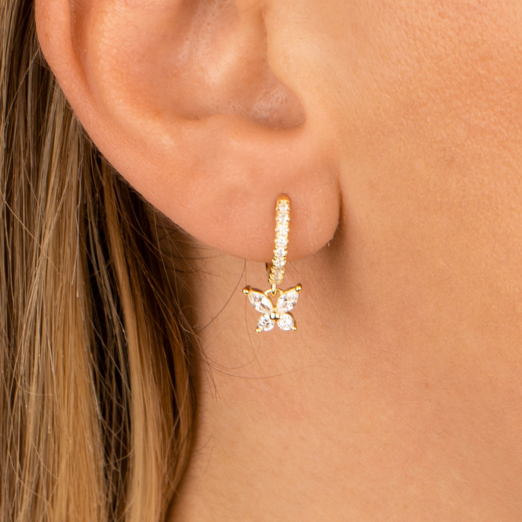 Minimal Markiz Taşlı Küpe