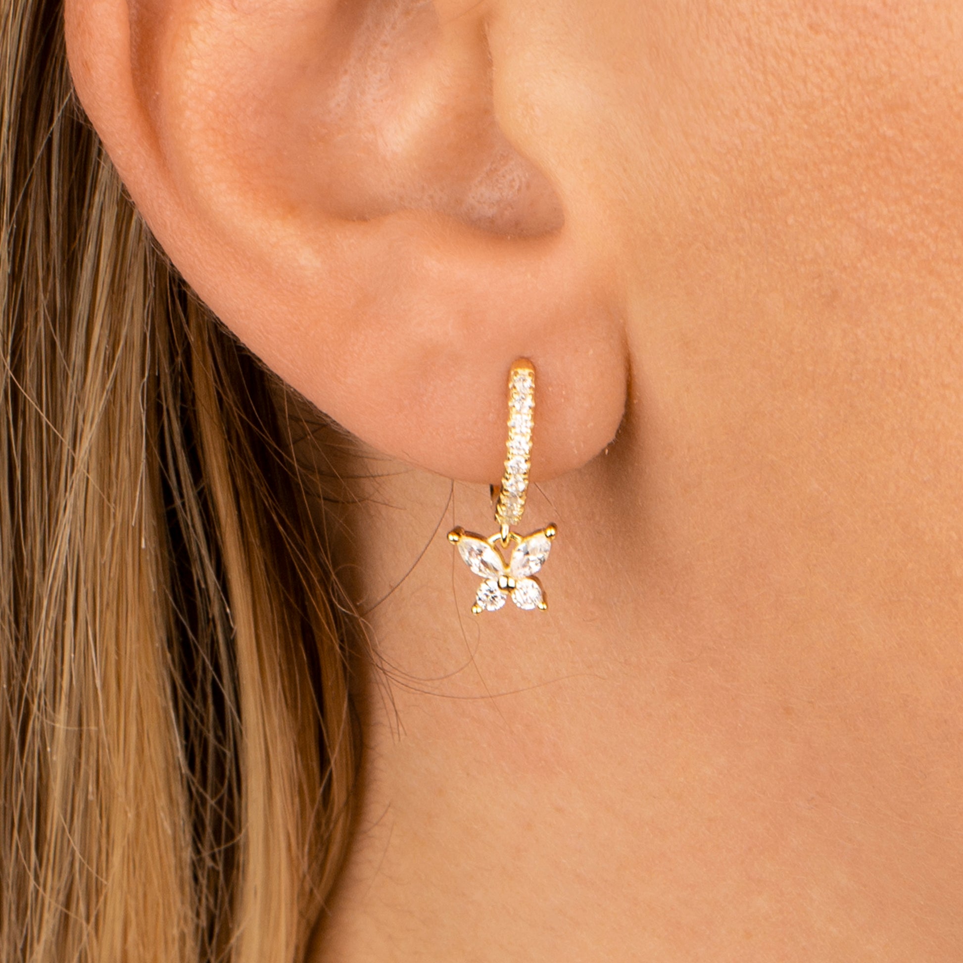 Minimal Markiz Taşlı Küpe