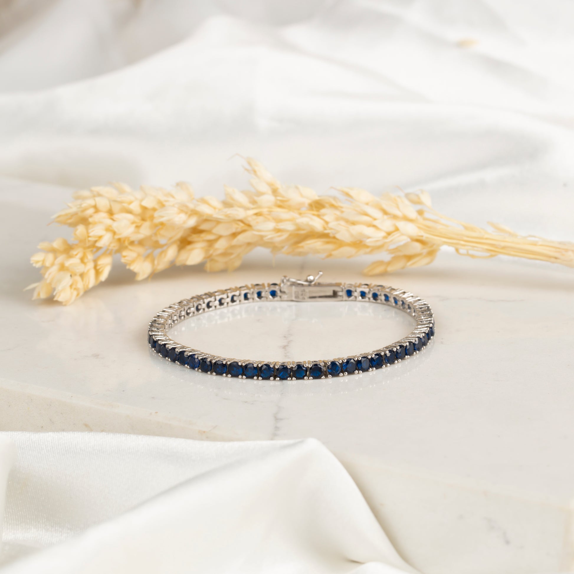 Mavi Taşlı Su Yolu Bileklik