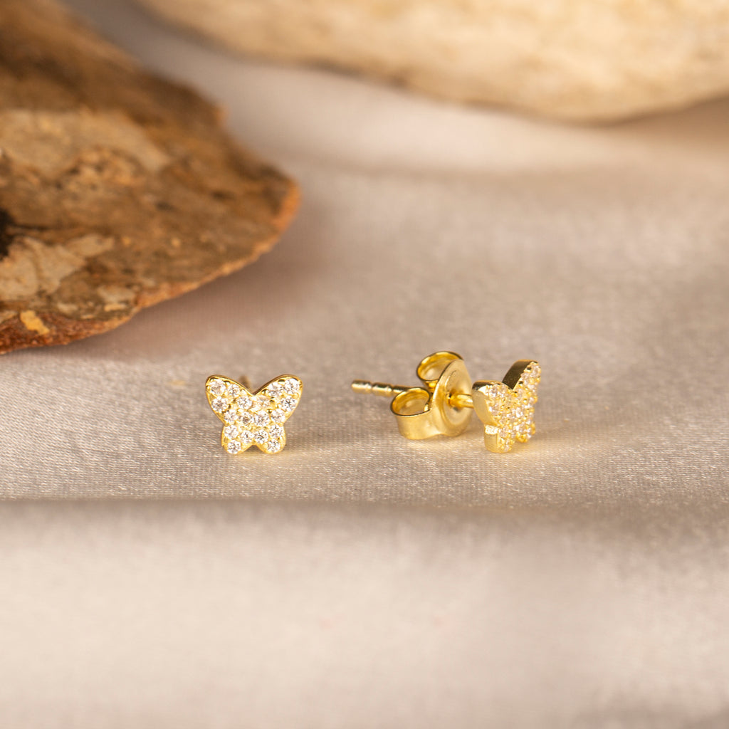 Minimal Kelebek Küpe