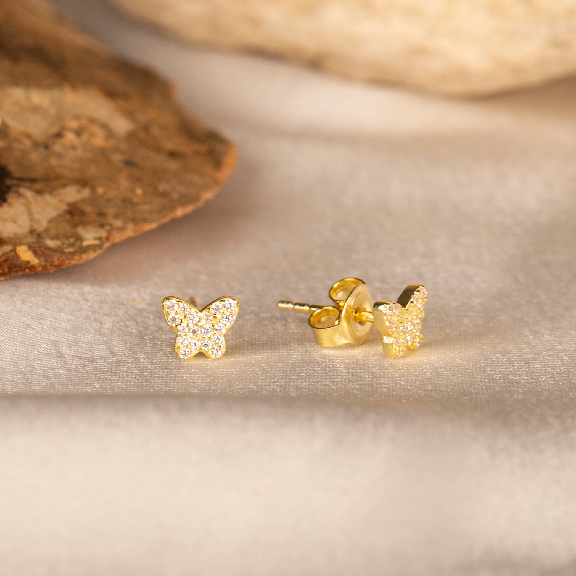 Minimal Kelebek Küpe