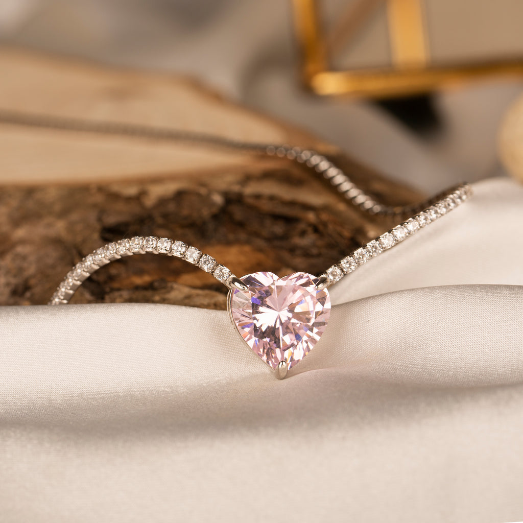 Kalp Taşlı Suyolu Kolye