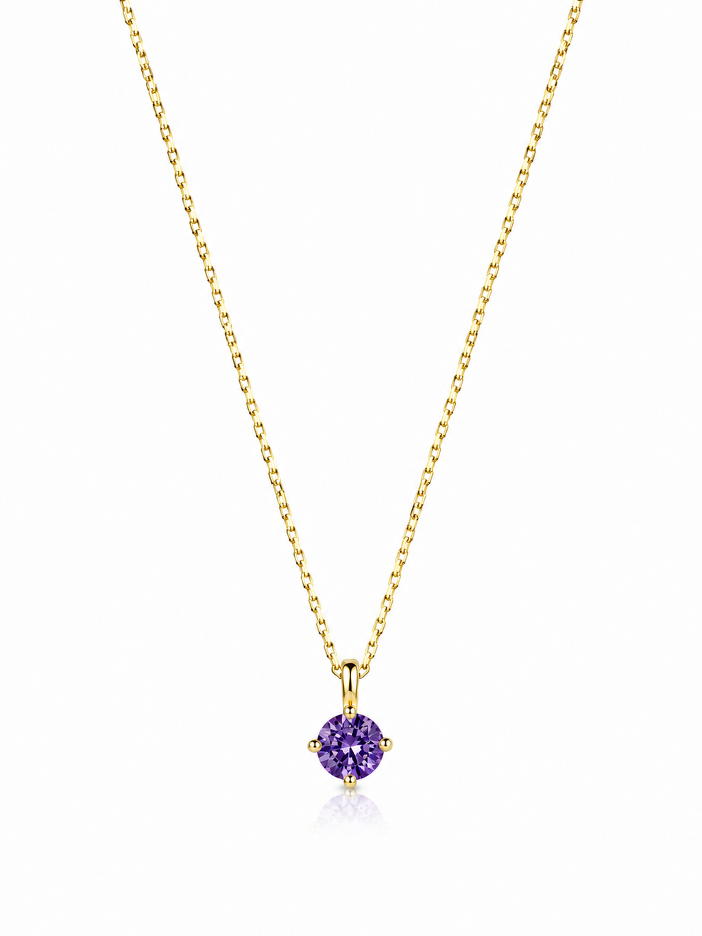 Şubat Amethyst Birthstone Kolye