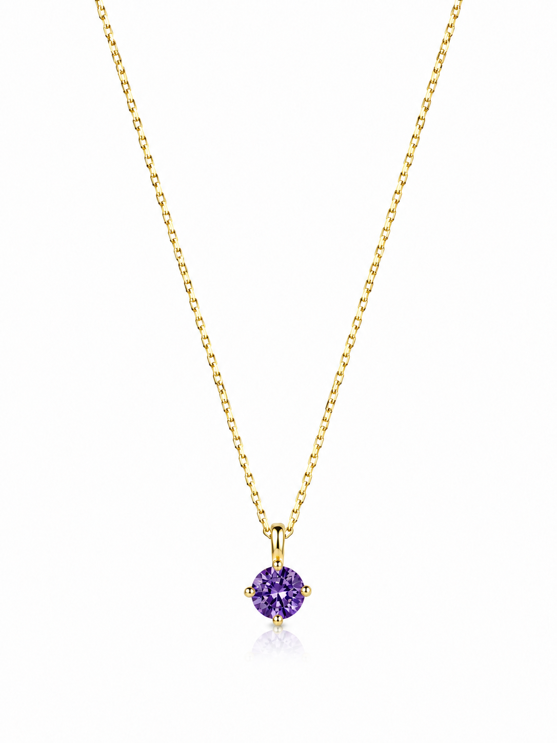 Şubat Amethyst Birthstone Kolye