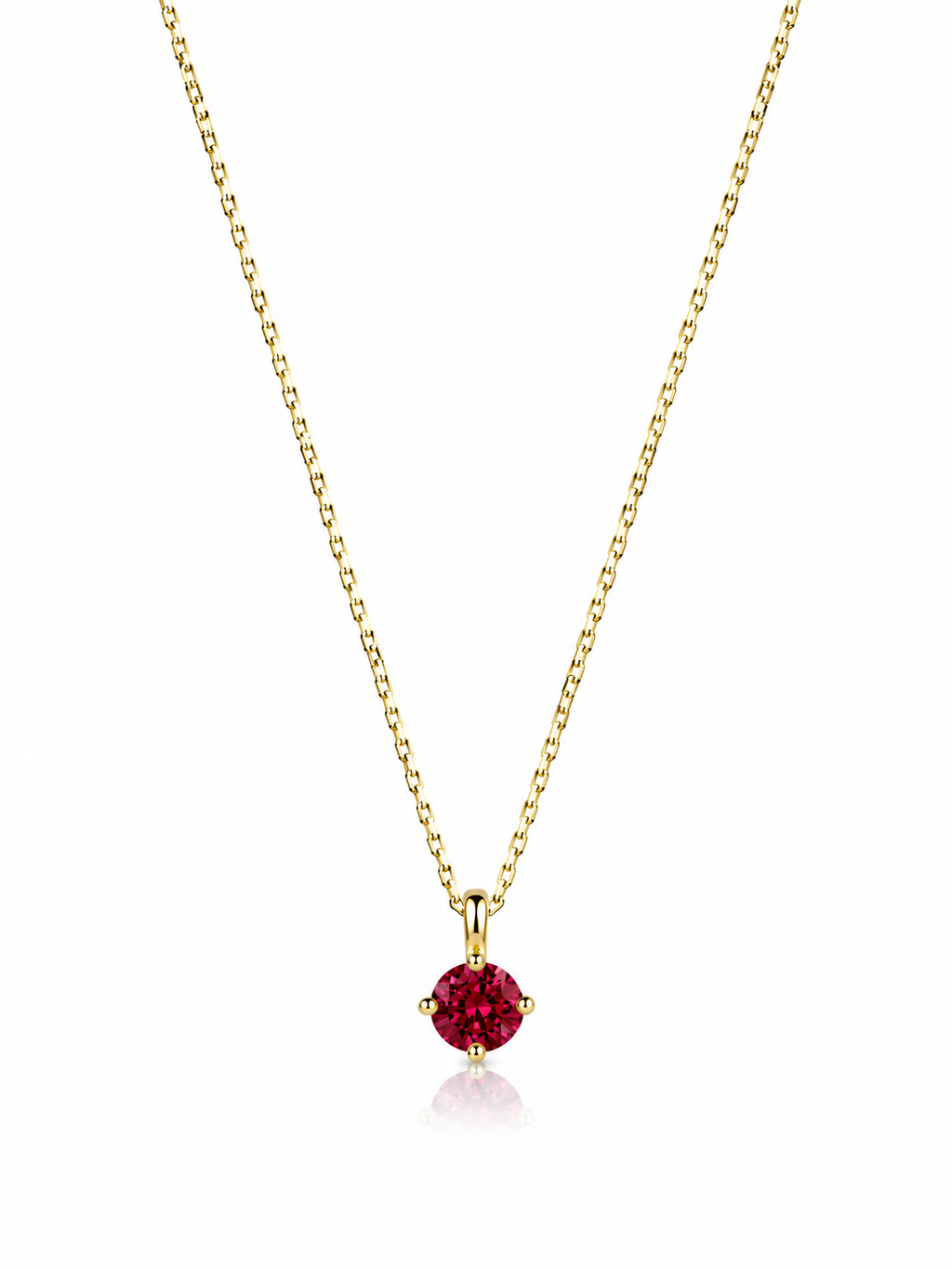 Temmuz Ruby Birthstone Kolye