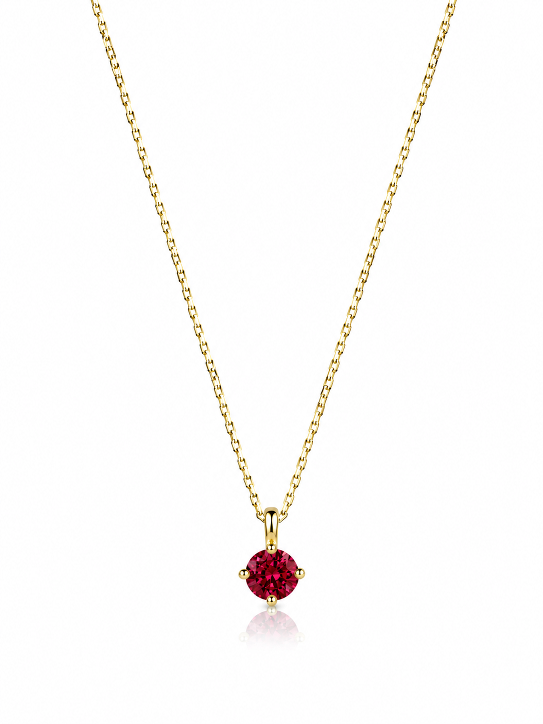 Temmuz Ruby Birthstone Kolye